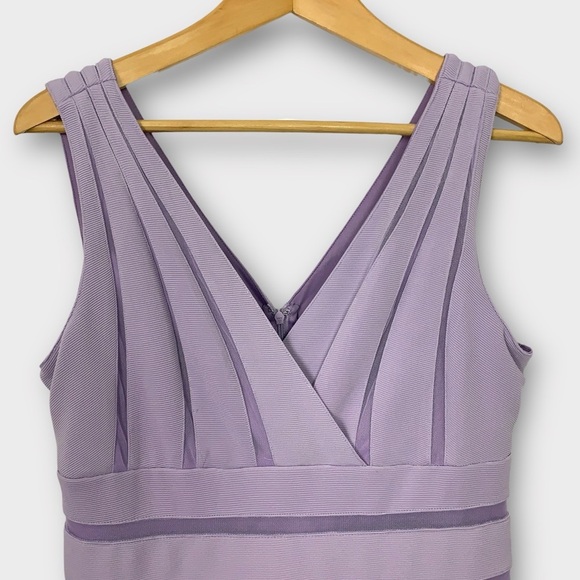 NWT Cleo Petites Lilac Fit & Flare Illusion Dress - Picture 4 of 9